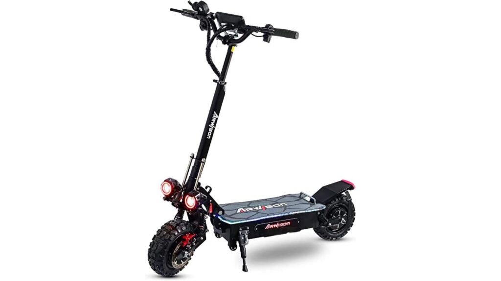 Arwibon Q06Pro Electric Scooter - 2nd Best Fastest 40 MPH With Heavy-duty vacuum off-ride tire under 1500$ (Good Choice for heavy riders as well)